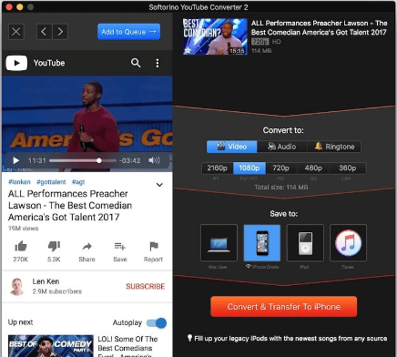Download YouTube videos with subtitles on iPhone via Softorino