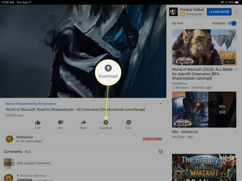 透過 YouTube Premium 在 Android 上下載 YouTube 影片