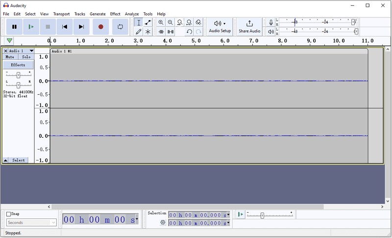 Grabar audio con Audacity