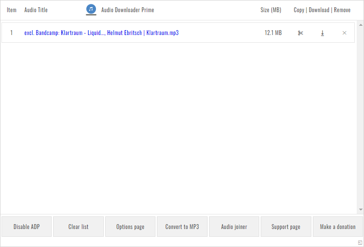 Audio Downloader Prime Extension